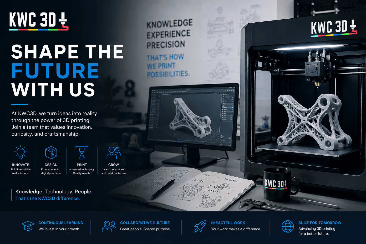 KWC3D Services careers page find job openings in additive manufacturing industry
