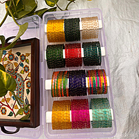 Raindrop glass bangles 1 dozen