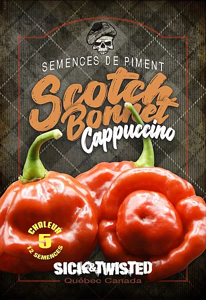 Semences de piments scotch bonnet capuccino