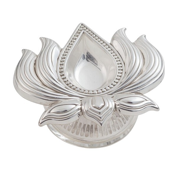 Silver lotus Deepam
