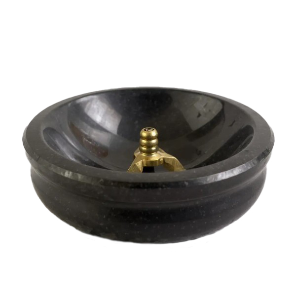 Granite Agal Vilaku, Diya - Traditional Lamp (Black)