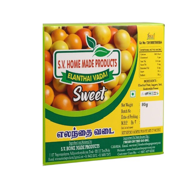 Elantha Vadai Jujubi Bar Sweet