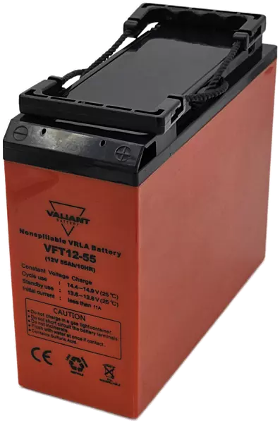 12V, 55Ah/10hr AGM Deep Cycle Front Terminal Battery