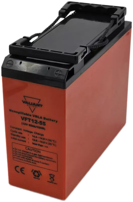 12V, 55Ah/10hr AGM Deep Cycle Front Terminal Battery