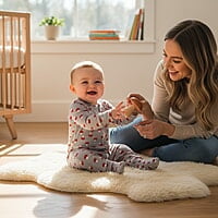 Long-Sleeve Mushroom Print Snap-Up Jumpsuit (6-12 Month/70cm) Long-Sleeve Mushroom Print Snap-Up Jumpsuit (6-12 Month/70cm)