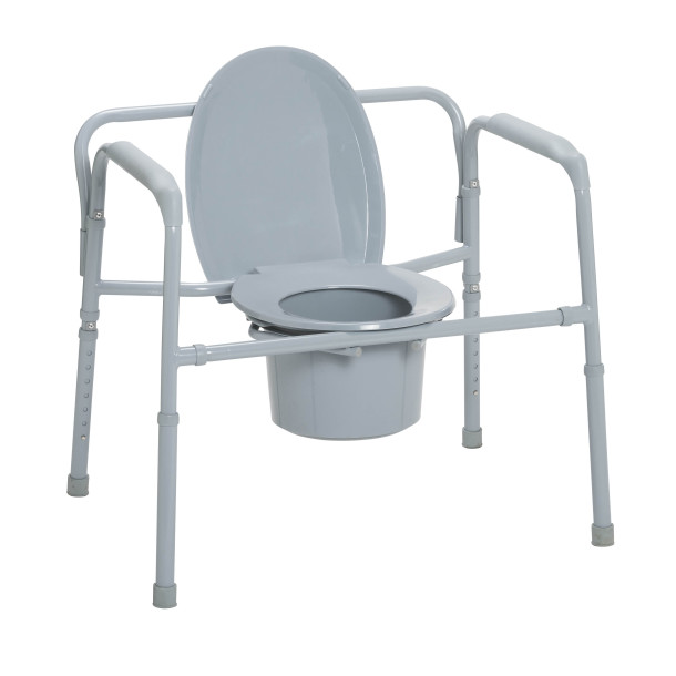 DRI11117N-1 - Folding Bariatric Commode (DeepSeat)