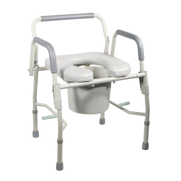 DRI11125PSKD-1 - Commode, DropArm, Padded Seat, KD