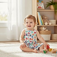 Dungaree Romper (Alphabet Print) 18-24 Month Dungaree Romper (Alphabet Print) 18-24 Month