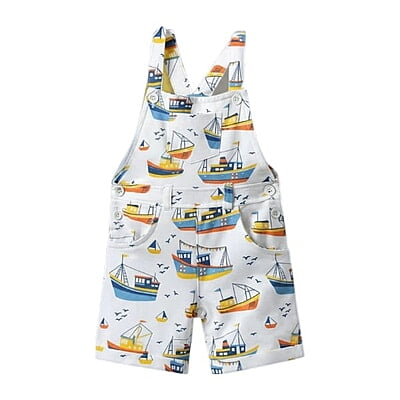 Dungaree Romper (Toddler Nautical Boat Print) 18-24 Month Dungaree Romper (Toddler Nautical Boat Print) 18-24 Month