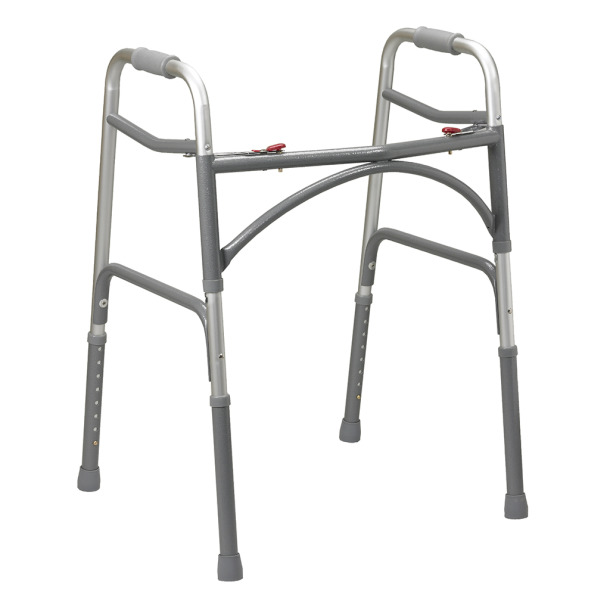 DRI10220-1 Bariatric Aluminum Folding Walker- Two Button-without wheels
