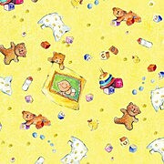 1804-Y (Hello Baby Toys Tossed Allover Yellow)