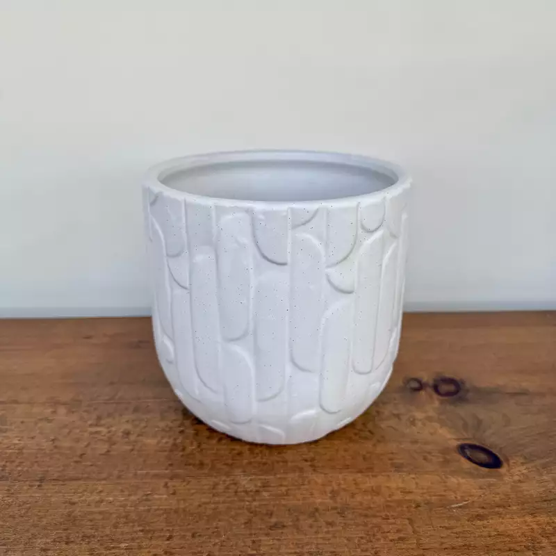 Winslow Pot - 6.5" x 6.5" - White