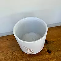 Asha Pot - 6.75" x 7.5" - White