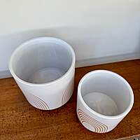 Asha Pot - 6.75" x 7.5" - White