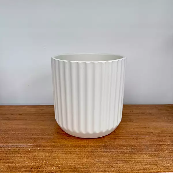 Beam Pot - 7"x 6.75" - Off-White