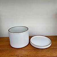 Author Pot with Saucer - 7.5" x 6" - White