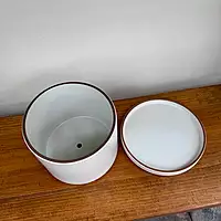 Author Pot with Saucer - 7.5" x 6"  - White