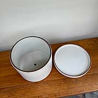 Author Pot with Saucer - 7.5" x 6" - White