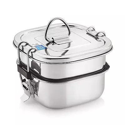 Square Leak Proof Lunch Box (Two Tier)