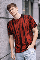 Men’s Tie-Dye Red T-Shirt – Bold. Limited. Canadian. (Relaxed)