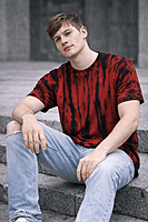 Men’s Tie-Dye Red T-Shirt – Bold. Limited. Canadian. (Relaxed)