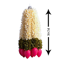 Lotus plastic string with green and white thoran 2 pcs