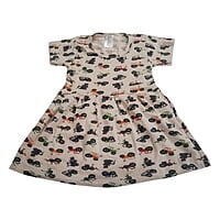 2 Years Baby Girl's Short-Sleeve Tractor Print Dress 2 Years Baby Girl's Short-Sleeve Tractor Print Dress