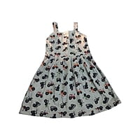Sleeveless Tractor Print A-Line Dress Sleeveless Tractor Print A-Line Dress