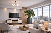 Monstera Deliciosa – Pot carré haut noir Fiberstone (71 pouces)