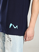 Men’s Navy Blue T-Shirt with Roaring Lion Back Print – Power Meets Style