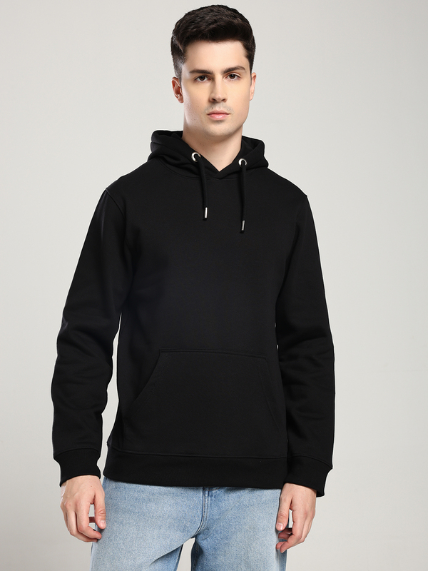 Men’s Classic Black Hoodie – Timeless Comfort for Canadian Living (Relaxed)