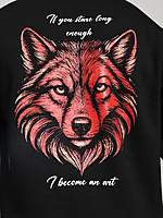 Men’s Black Hoodie with Black Owl Back Print – Mysterious. Bold. Canadian. (Regular)