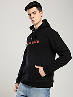 Men’s Black Hoodie with Black Owl Back Print – Mysterious. Bold. Canadian. (Relaxed)
