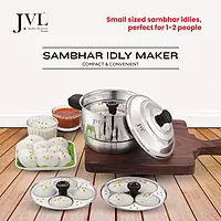 2 in 1 Mini Sambhar Idly Maker with Triply Base