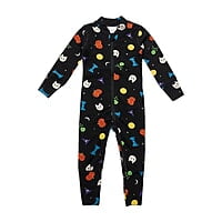 Long-Sleeve Halloween Motif Zip-Front Jumpsuit (3-6 Month/60cm) Long-Sleeve Halloween Motif Zip-Front Jumpsuit (3-6 Month/60cm)