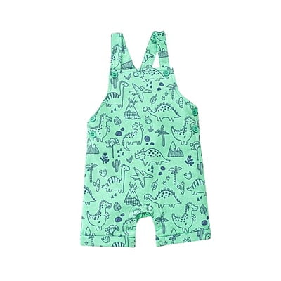 Dungaree Romper (Baby Dinosaur Doodle Print) 3-6 Month Dungaree Romper (Baby Dinosaur Doodle Print) 3-6 Month