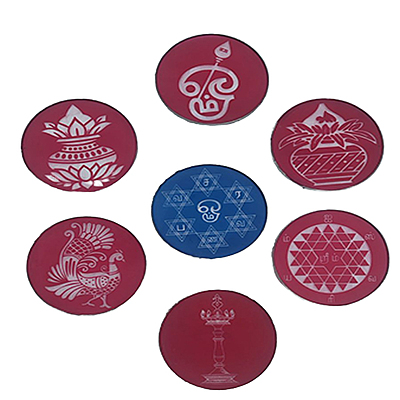 Rangoli Design Medium Stencil 8'' 2 in Pack Assorted Design