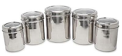 Stainless containers with see through lid