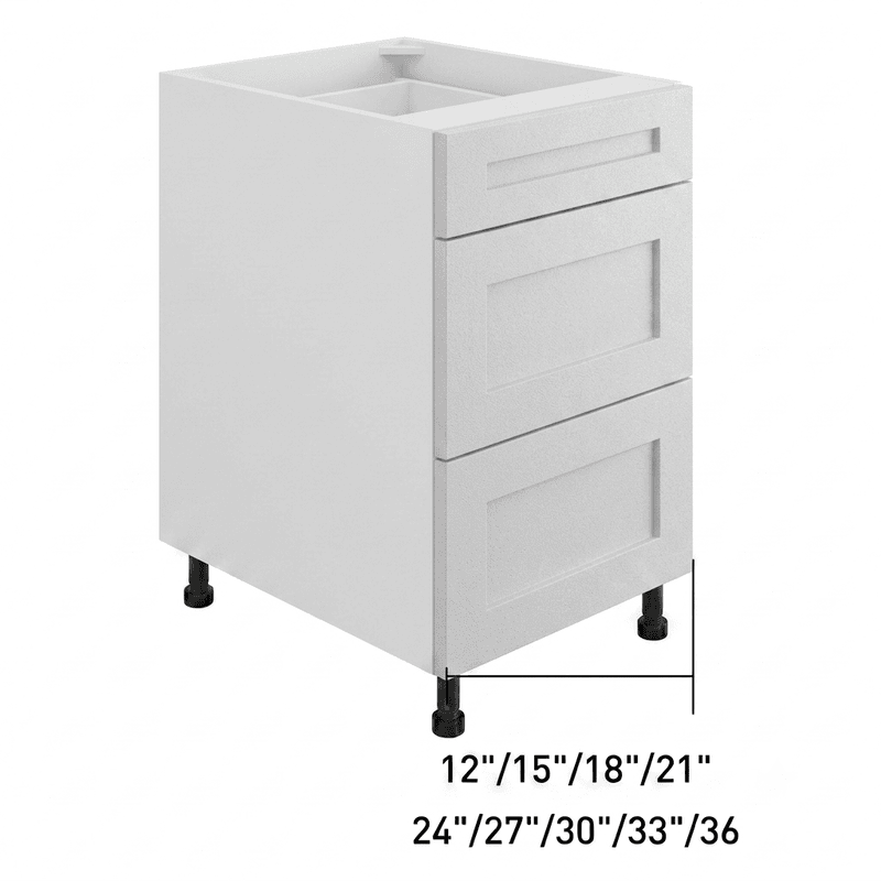 Cabinet de bas 3 tiroirs — Prêt à assembler — Plywood