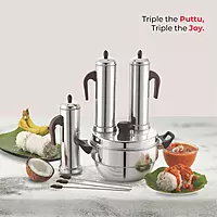 3 Puttu Maker with Triply Base 3 Puttu Maker with Triply Base