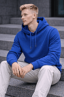 Men’s Diode Blue Hoodie – Vibrant. Minimal. Canadian. (Relaxed)