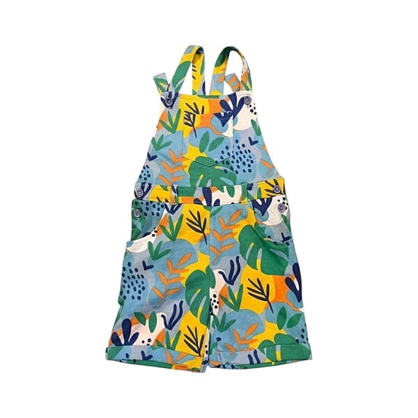 Dungaree Romper (Kids' Abstract Jungle Print) 4-5 Years