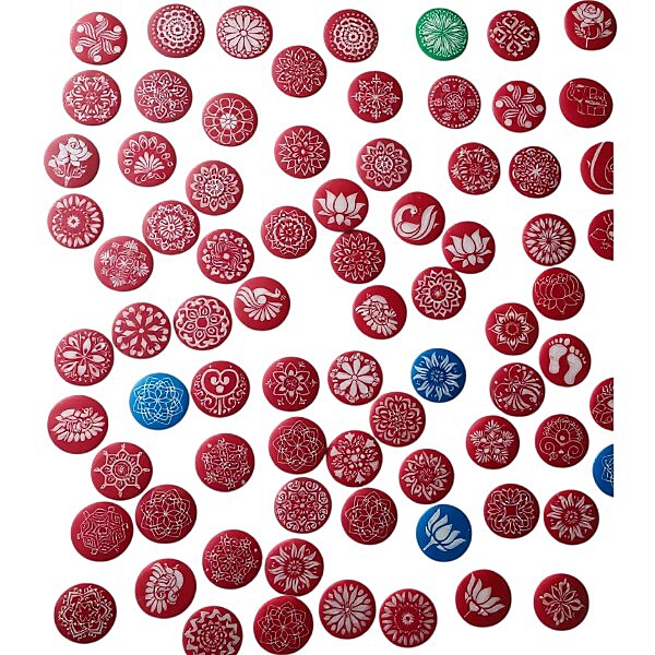 Rangoli Design Small Stencil 4'' 3 in Pack Assorted Design