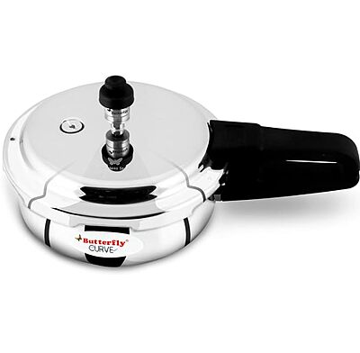 Butterfly Curve Stainless Steel Pressure Cooker, 2 Litre, Silver
