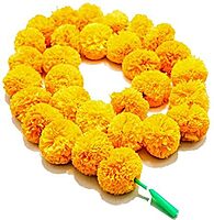 Artificial Marigold Flowers for Decoration Long Marigold Garlands for Decoration Toran Indian genda phool for Wedding & Festivals