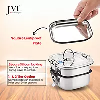 Square Leak Proof Lunch Box (Two Tier) Square Leak Proof Lunch Box (Two Tier)