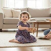 Baby Girl's Short-Sleeve Balloon Print Dress Baby Girl's Short-Sleeve Balloon Print Dress