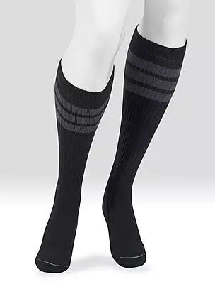 JUZ-2600AD11-M - Power Comfort, Knee, Retro  Black Medium 15-20mmHg