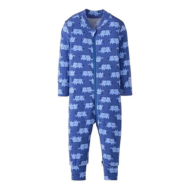 Long-Sleeve Footless Zip Elephant print Jumpsuit(18-24 Month/80cm) Long-Sleeve Footless Zip Elephant print Jumpsuit(18-24 Month/80cm)