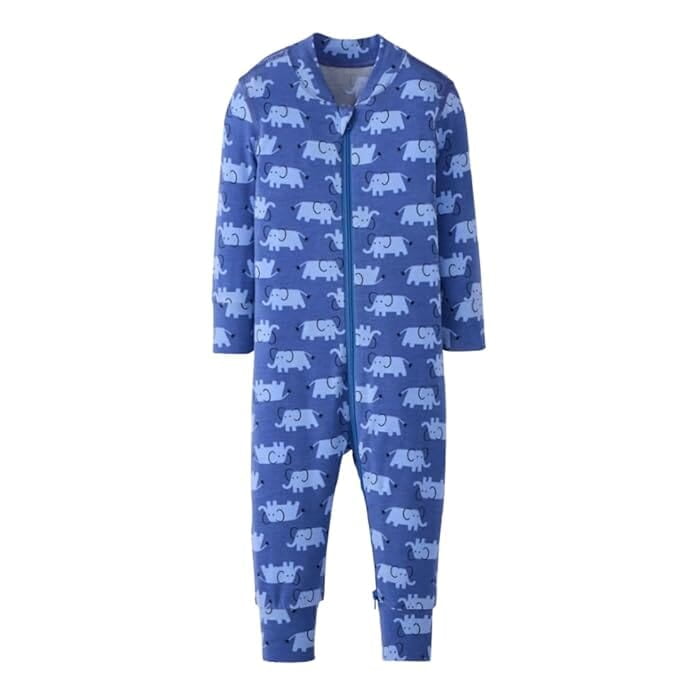Long-Sleeve Footless Zip Elephant print Jumpsuit(18-24 Month/80cm) Long-Sleeve Footless Zip Elephant print Jumpsuit(18-24 Month/80cm)
